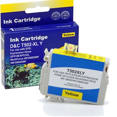 Kompatibel Epson Fernglas, T02W4, 502XL, C13T02W44010 Y Yellow Gelb Druckerpatrone