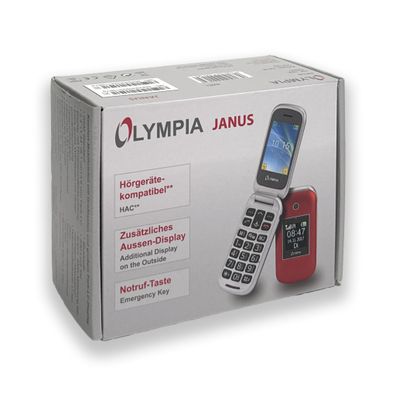 Olympia Janus Klapphandy Mobiltelefon Handy Telefon Seniorenhandy rot NEU&OVP