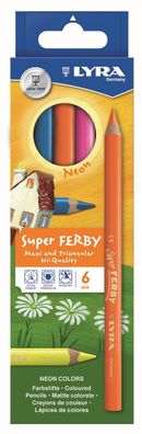 LYRA L3721063 Farbstifte Super Ferby - 6er Kartonetui, neon sortiert