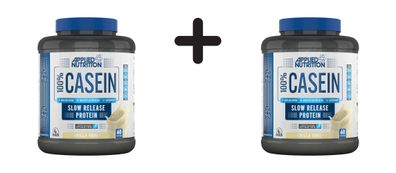 2 x Applied Nutrition 100% Casein Protein (1800g) Vanilla Cream