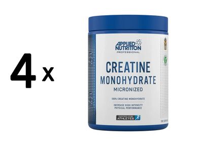 4 x Applied Nutrition Creatine Monohydrate (500g) Unflavoured