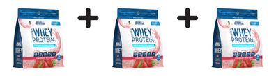 3 x Applied Nutrition Critical Whey (900g) Strawberry Milkshake