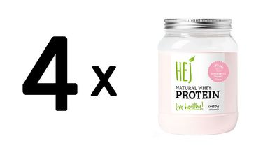 4 x HEJ Natural Natural Whey Protein (450g) Banana