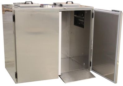 KBS Nassmüllkühler für 2 Tonnen 240 Liter zerlegbar 1740x872x1295 mm CNS 230 V