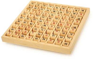 Multiplizier Tabelle Holz Kinder Schule Lernspiel Rechnen Mathematik