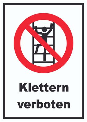 Schild Klettern verboten