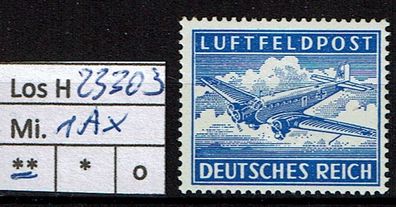 Los H23303: Deutsches Reich Feldpost Mi. 1 Ax * *