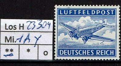 Los H23304: Deutsches Reich Feldpost Mi. 1 Ay * *