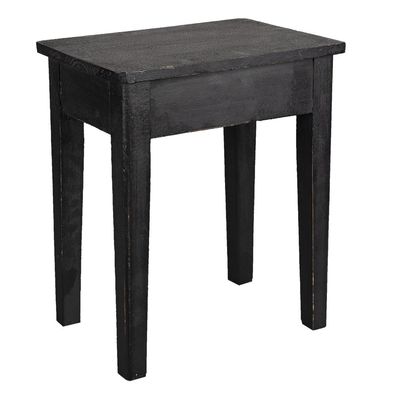 Clayre & Eef Pflanzentischchen 36x25x43 cm Schwarz Holz (Gr. 36x25x43 cm)