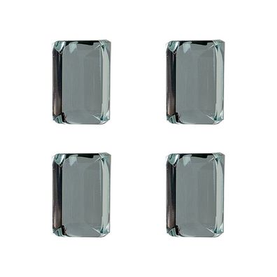Clayre & Eef Türknauf 4er Set 4 cm Transparant Glas (Gr. (4) 4x3x2 cm / S3 cm)
