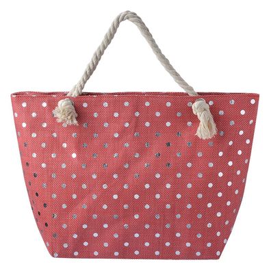 Juleeze Strandtasche 56x37 cm Rot Polyester Punkte