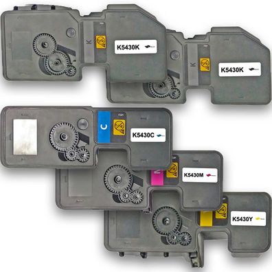 Kompatibel Kyocera TK-5430K, TK-5430C, TK-5430M, TK-5430Y Sparset 5 Toner (2x