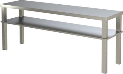 KBS Aufsatzbord 2 Etagen 1400x350x700 mm Chromnickelstahl CNS 1810 AISI 304