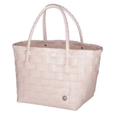 HANDED BY Shopper Paris nude pastell rosa Tasche Korb geflochten Kunststoff Bag