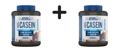 2 x Applied Nutrition 100% Casein Protein (1800g) Chocolate Cream