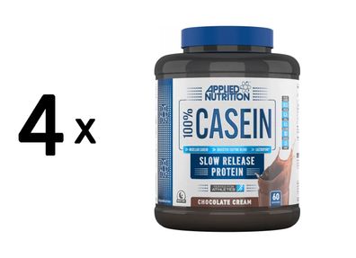 4 x Applied Nutrition 100% Casein Protein (1800g) Chocolate Cream