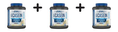 3 x Applied Nutrition 100% Casein Protein (1800g) Vanilla Cream