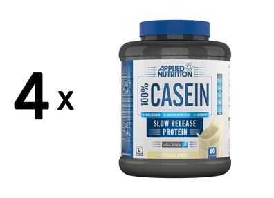 4 x Applied Nutrition 100% Casein Protein (1800g) Vanilla Cream