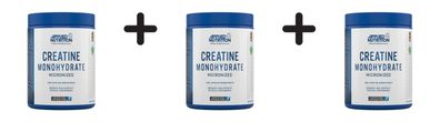 3 x Applied Nutrition Creatine Monohydrate (500g) Unflavoured