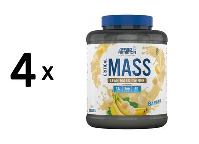 4 x Applied Nutrition Critical Mass Professional (2400g) Banana