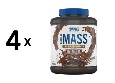 4 x Applied Nutrition Critical Mass Professional (2400g) Chocolate