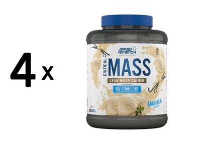 4 x Applied Nutrition Critical Mass Professional (2400g) Vanilla