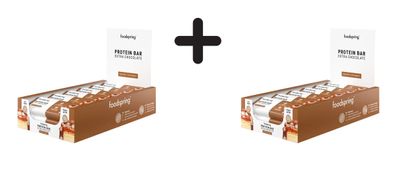 2 x foodspring Protein Bar Extra Chocolate (12x45g) Crispy Coconut