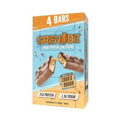 Grenade Protein Bar (4x60g) Chocolate Chip Cookie Dough