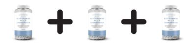 3 x Myprotein MyVitamins Glucosamine HCl and Chondroitin 900mg (120 tabs) Unflavoured