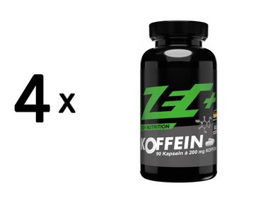 4 x Zec+ Caffeine (90 Caps) Unflavored