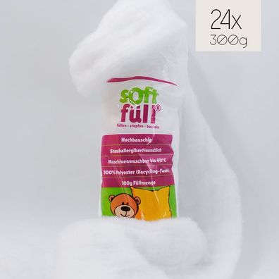 Softfüll Füllwatte | 24 x 300g (7,2 kg) - 100% recyceltem Polyester | 100% Nachhal