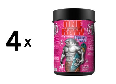 4 x Zoomad Labs One Raw L-Citrulline Malate flavoured (300g) Cherry Bomb