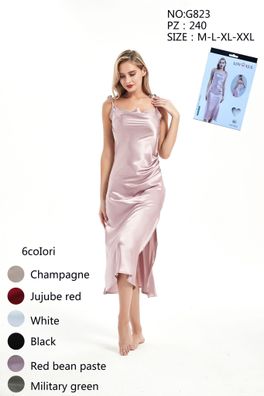 Kleid Damen Elegant Abend Party Nachthemd Ärmellos Sexy Abendkleid Nachtwäsche