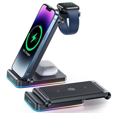 Joyroom 3in1 Induktionsladegerät für Apple -Geräte – iPhone, Apple Watch, Airpods