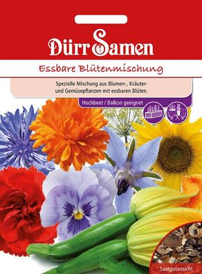 Blumenmischung "Essbare Blütenmischung", neben dem Blickfang können die