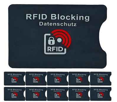 12 x RFID-Blocking Schutzhüllen für Kreditkarten / Bankkarten