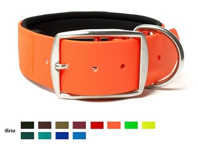 Mystique® Biothane Halsband Deluxe Neopren 38mm rostfrei