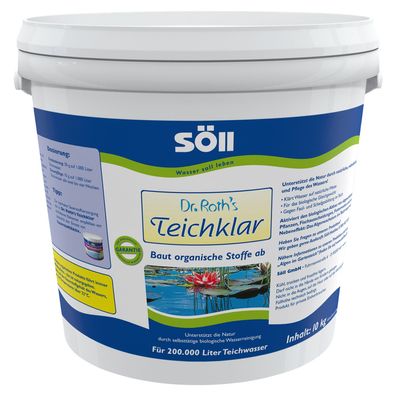 Söll klarer Teich 10 Kg Dr. Roth's TeichKlar für 200 Qbm Teiche