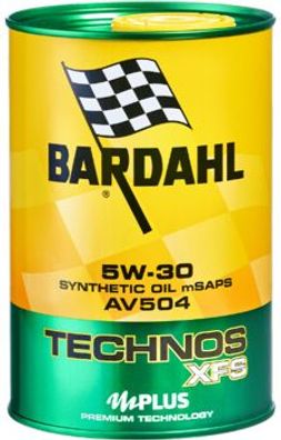 Bardahl Technos XFS Motor Oil 5W-30 AV 504 mSAPS (VW 504.00 - 507.00) - 1 Liter Dose