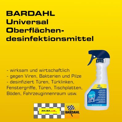 Bardahl Universal Oberflächendesinfektionsmittel - 500 ml