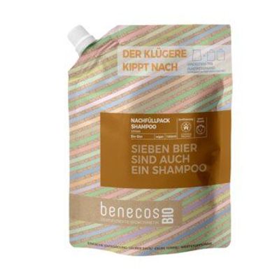 benecos 6x benecosBIO Nachfüllbeutel 1000 ml Shampoo Unisex BIO-Bier - SIEBEN