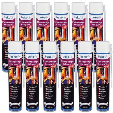 12x Beko Montageschaum B1 750ml