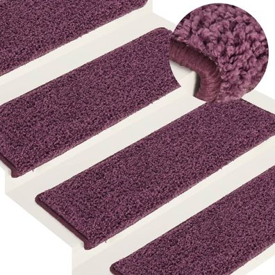 vidaXL Stufenmatten 15 Stk. 65x21x4 cm Dunkelviolett