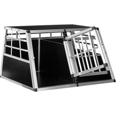 petstuff® Hundetransportbox gerade Rückwand 90°, Aluminium, robust, verschließbar