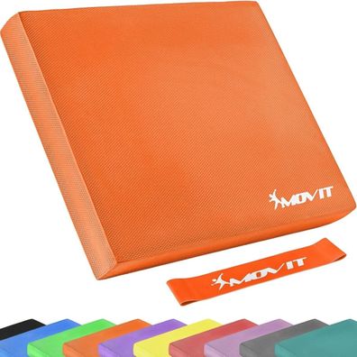 Movit® Balance Pad Sitzkissen orange mit Gymnastikband