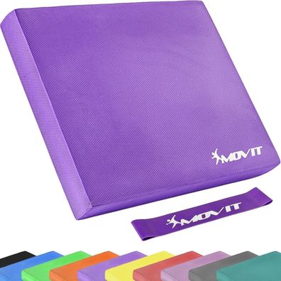 Movit® Balance Pad Sitzkissen violett mit Gymnastikband