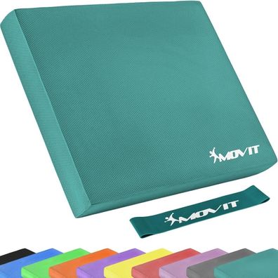 Movit® Balance Pad Sitzkissen petrol mit Gymnastikband