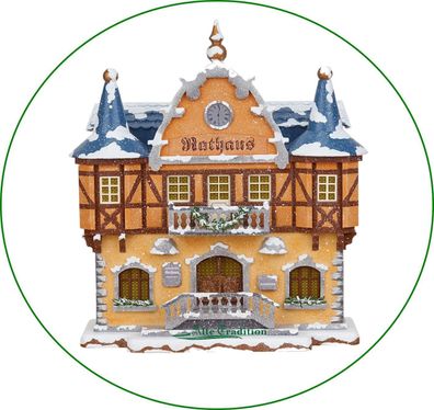 Hubrig Winterkinder Winterhaus Rathaus 21 cm Neuheit 2020 - 400h