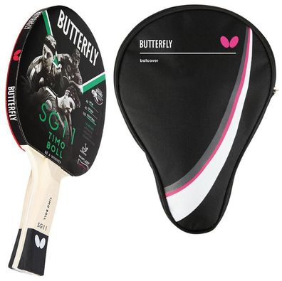 Butterfly 1x Timo Boll SG11 Tischtennisschläger + Tischtennishülle Drive Case