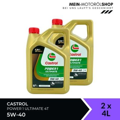 Castrol Power 1 Ultimate 4T 5W-40 2x4 Liter